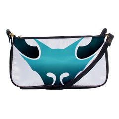 Fox Logo Blue Gradient Shoulder Clutch Bags by carocollins