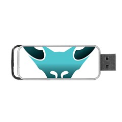 Fox Logo Blue Gradient Portable Usb Flash (two Sides) by carocollins