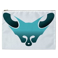 Fox Logo Blue Gradient Cosmetic Bag (xxl) 