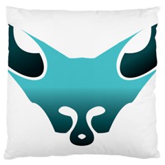 Fox Logo Blue Gradient Standard Flano Cushion Cases (two Sides)  by carocollins