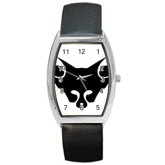 Black Fox Logo Barrel Metal Watches