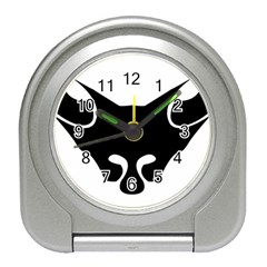 Black Fox Logo Travel Alarm Clocks by carocollins