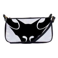 Black Fox Logo Shoulder Clutch Bags by carocollins