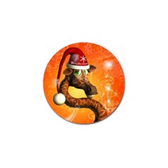 Funny Cute Christmas Giraffe With Christmas Hat Golf Ball Marker (10 pack)