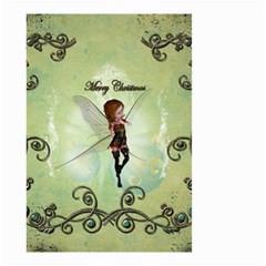 Cute Elf Playing For Christmas Small Garden Flag (two Sides)