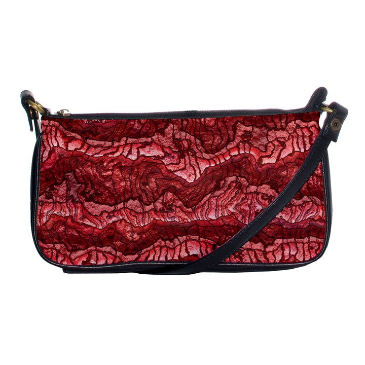 Alien Skin Red Shoulder Clutch Bags