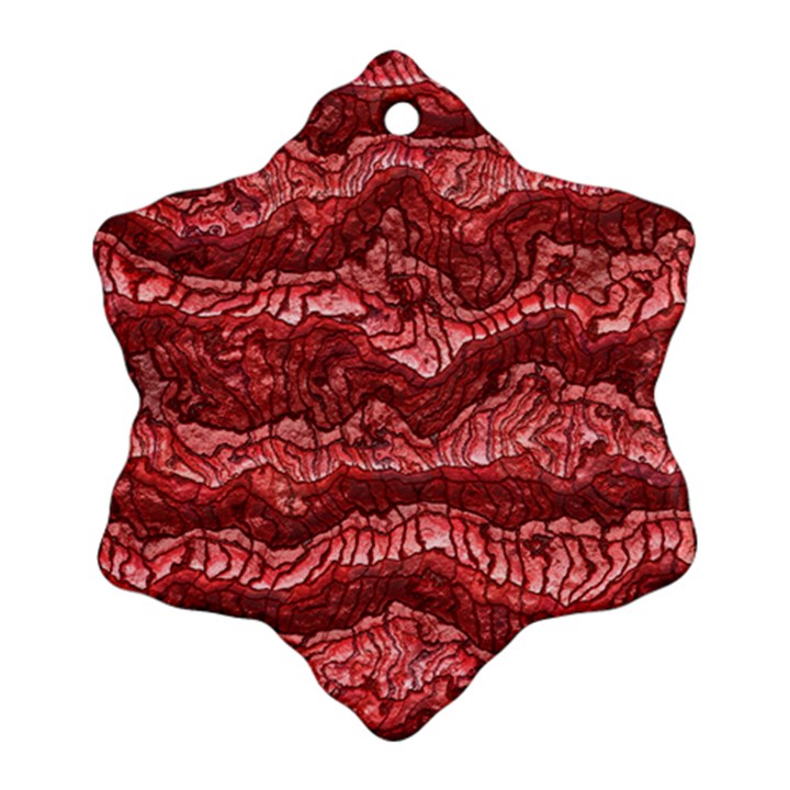 Alien Skin Red Snowflake Ornament (2-Side)