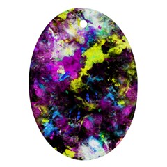 Colour Splash G264 Oval Ornament (two Sides) by MedusArt