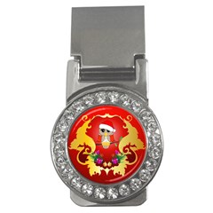 Funny, Cute Christmas Owl  With Christmas Hat Money Clips (cz)  by FantasyWorld7