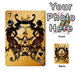 Clef With Awesome Figurative And Floral Elements Playing Cards 54 Designs  Front - Spade7