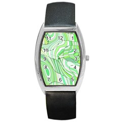 Retro Abstract Green Barrel Metal Watches by ImpressiveMoments