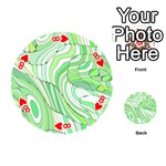 Retro Abstract Green Playing Cards 54 (Round)  Front - Heart8