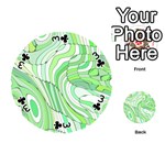 Retro Abstract Green Playing Cards 54 (Round)  Front - Club3