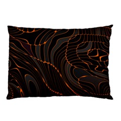 Retro Abstract Orange Black Pillow Cases by ImpressiveMoments