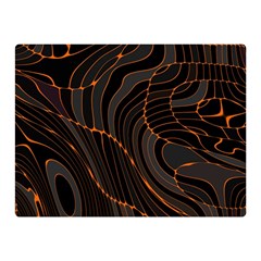 Retro Abstract Orange Black Double Sided Flano Blanket (mini)  by ImpressiveMoments