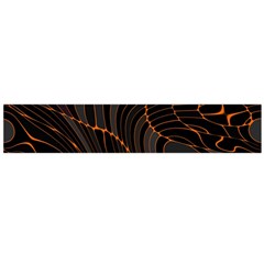 Retro Abstract Orange Black Flano Scarf (large)  by ImpressiveMoments