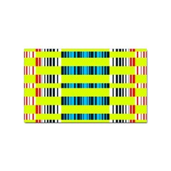 Rectangles And Vertical Stripes Pattern Sticker (rectangular) by LalyLauraFLM