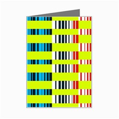 Rectangles And Vertical Stripes Pattern Mini Greeting Card