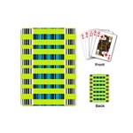 Rectangles and vertical stripes pattern Playing Cards (Mini) Back