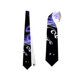 Orca With Glowing Line Jumping Out Of A Circle Mad Of Water Neckties (two Side)  by FantasyWorld7