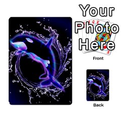 Orca With Glowing Line Jumping Out Of A Circle Mad Of Water Multi-purpose Cards (rectangle)  by FantasyWorld7