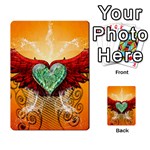 Beautiful Heart Made Of Diamond With Wings And Floral Elements Multi-purpose Cards (Rectangle)  Front 54