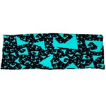 Teal on Black Funky Fractal Body Pillow Cases (Dakimakura)  Body Pillow Case