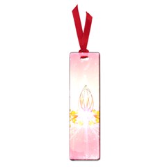 Wonderful Flowers With Butterflies And Diamond In Soft Pink Colors Small Book Marks