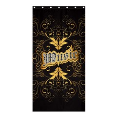 Music The Word With Wonderful Decorative Floral Elements In Gold Shower Curtain 36  X 72  (stall)  by FantasyWorld7