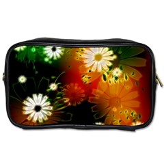 Awesome Flowers In Glowing Lights Toiletries Bags
