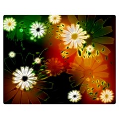 Awesome Flowers In Glowing Lights Double Sided Flano Blanket (medium)  by FantasyWorld7