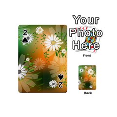Beautiful Flowers With Leaves On Soft Background Playing Cards 54 (mini)  by FantasyWorld7