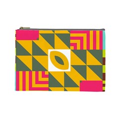 Shapes In A Mirror Cosmetic Bag (large) by LalyLauraFLM