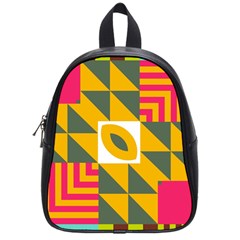 Shapes In A Mirror School Bag (small) by LalyLauraFLM