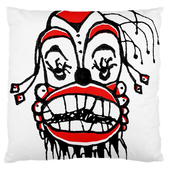 Dark Clown Drawing Large Cushion Cases (Two Sides) 