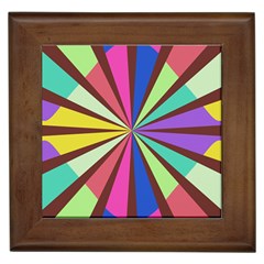 Rays In Retro Colors Framed Tile by LalyLauraFLM