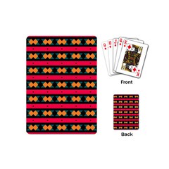 Rhombus And Stripes Pattern Playing Cards (mini)