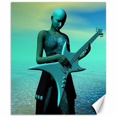 Sad Guitar Canvas 8  X 10  by icarusismartdesigns