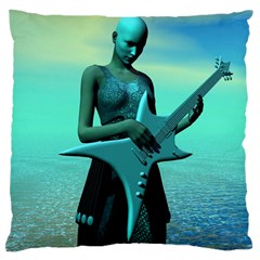 Sad Guitar Large Cushion Cases (one Side)  by icarusismartdesigns