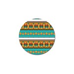 Tribal design in retro colors Golf Ball Marker Front