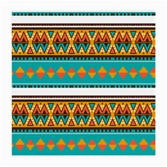 Tribal Design In Retro Colors Medium Glasses Cloth (2 Sides) by LalyLauraFLM