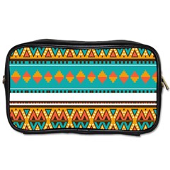 Tribal Design In Retro Colors Toiletries Bag (one Side)