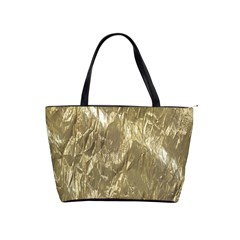 Crumpled Foil Golden Shoulder Handbags