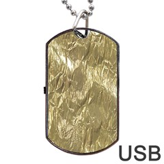 Crumpled Foil Golden Dog Tag USB Flash (Two Sides) 