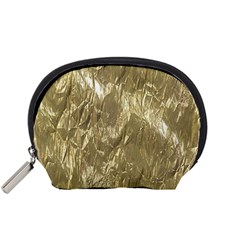 Crumpled Foil Golden Accessory Pouches (Small) 