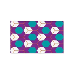 Cubes In Honeycomb Pattern Sticker (rectangular) by LalyLauraFLM