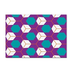 Cubes In Honeycomb Pattern Sticker A4 (100 Pack) by LalyLauraFLM