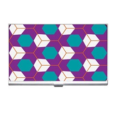 Cubes In Honeycomb Pattern Business Card Holder by LalyLauraFLM