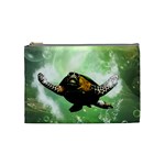 Wonderful Sea Turtle With Bubbles Cosmetic Bag (Medium)  Front