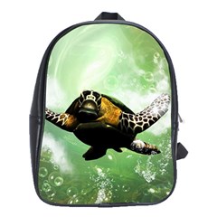 Wonderful Sea Turtle With Bubbles School Bags (xl) 